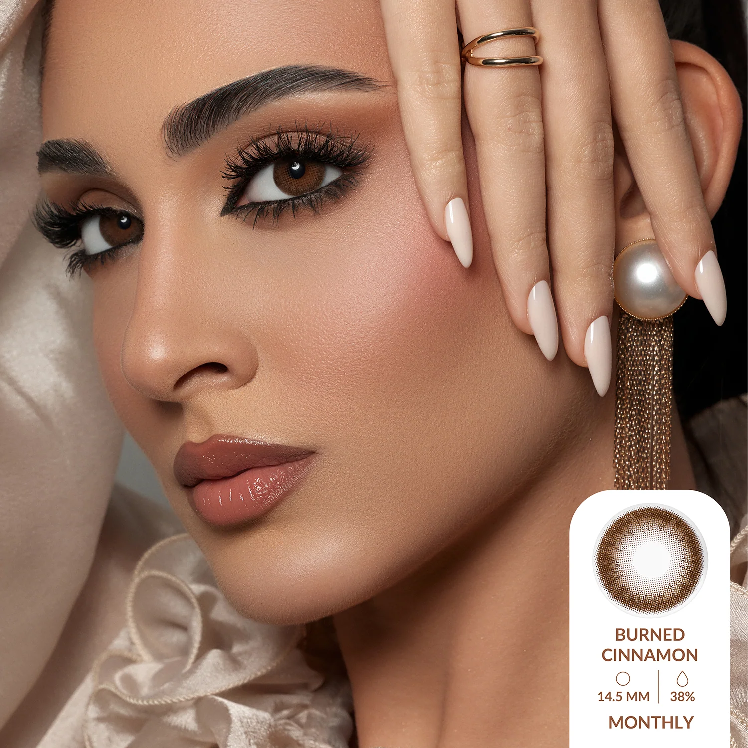 AMARA BURNED CINNAMON MONTHLY COLOR CONTACT LENSES – 2 PACK