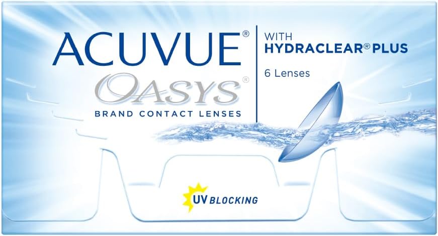 ACUVUE OASYS HYDRACLEAR PLUS CELAR CONTACT LENSES - 6 PACK
