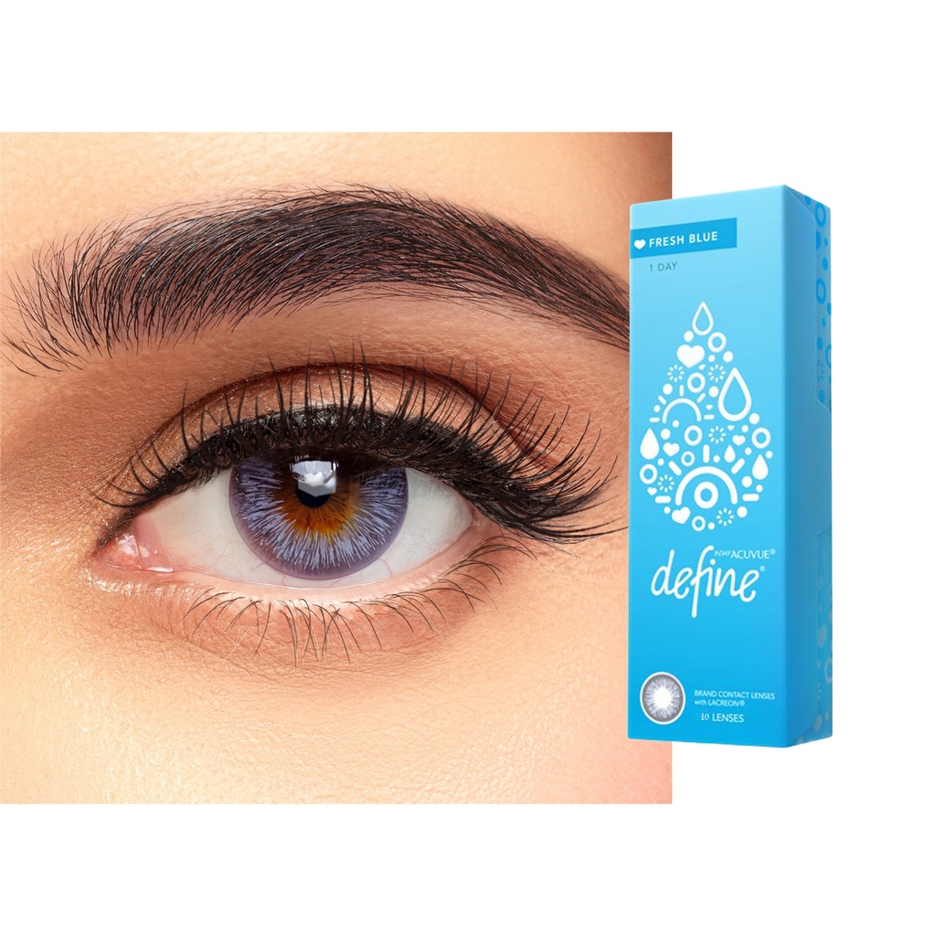 ACUVUE DEFINE FRESH BLUE DAILY COLOR CONTACT LENSES – 10 PACK