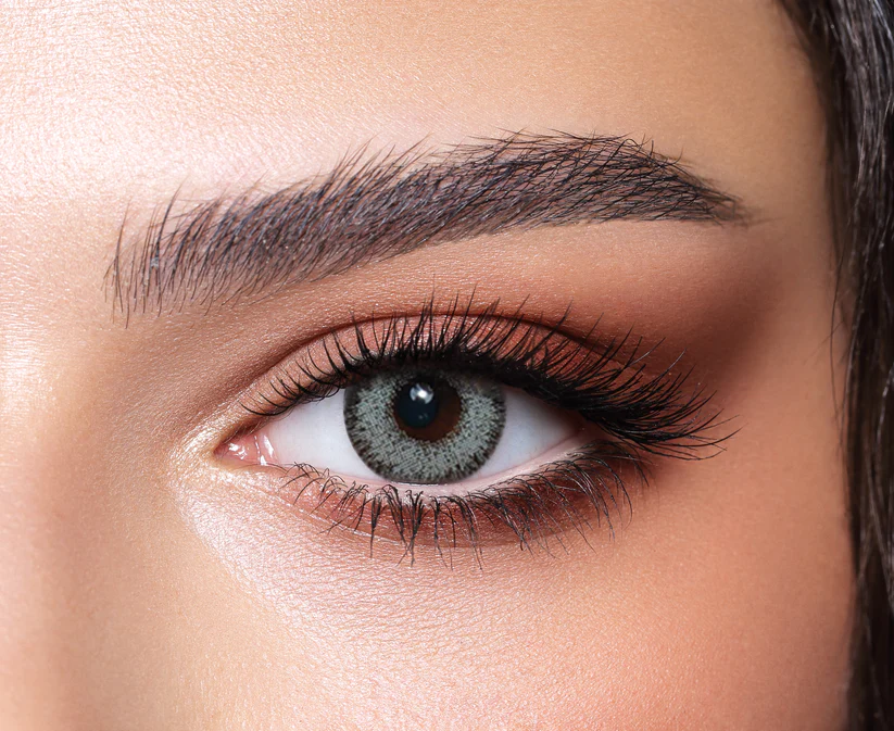 BELLA GLOW HUSKY GRAY GREEN MONTHLY COLOR CONTACT LENSES - 2 PACK
