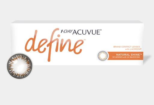 ACUVUE DEFINE NATURAL SHINE DAILY COLOR CONTACT LENSES – 30 PACK