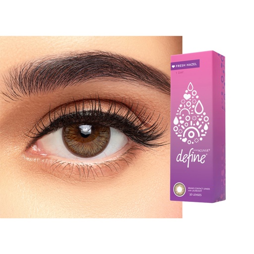 ACUVUE DEFINE FRESH HAZEL DAILY COLOR CONTACT LENSES – 10 PACK