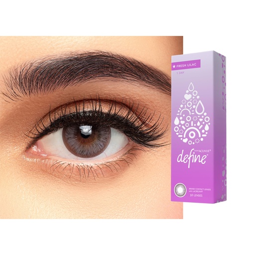 ACUVUE DEFINE FRESH LILAC DAILY COLOR CONTACT LENSES – 30 PACK